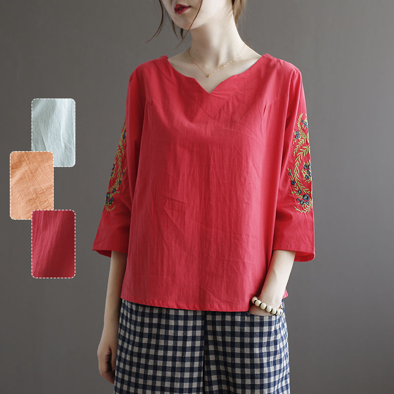 我的天,火的一塌糊涂的棉麻T恤,一款比一款洋气,恨不得全买下