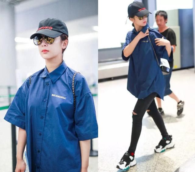 26岁杨紫终于穿对了！5千块的衬衫，撞衫80斤的张天爱都不输