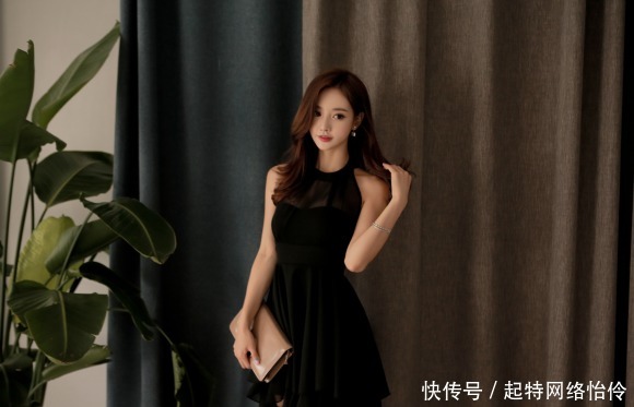 俏皮|晴天美图:孙允珠,巧克力真丝小魔女风俏皮洋裙