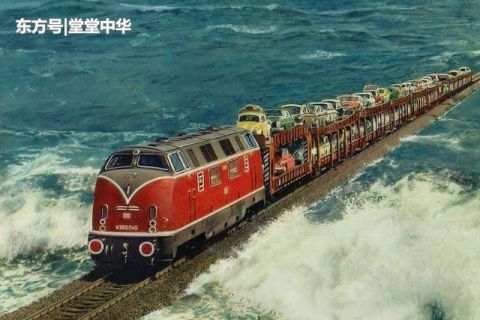 世界上最奇怪的铁路，建在海中央，火车如何做到在大海里跑？