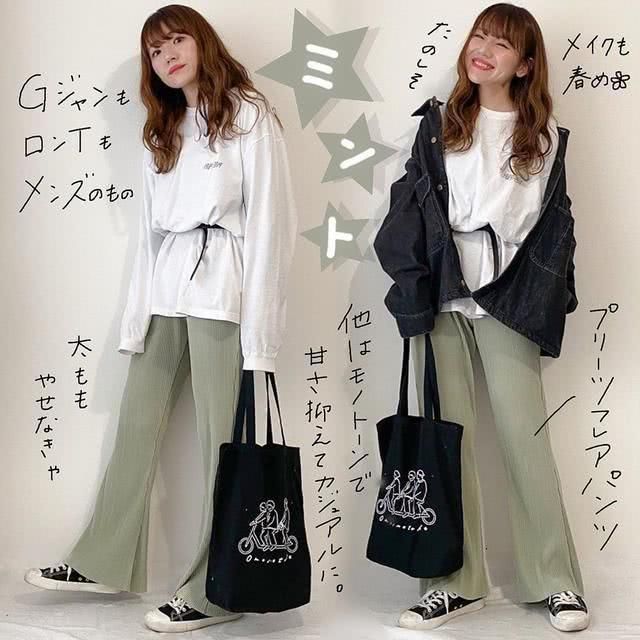  『必入手百搭』日本女生百搭单品大公开，增高必备牛仔裤，街拍必备白色上衣！