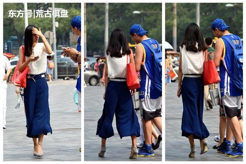 尖头细跟鞋搭配一条七分阔腿裤居然会有这么好的效果