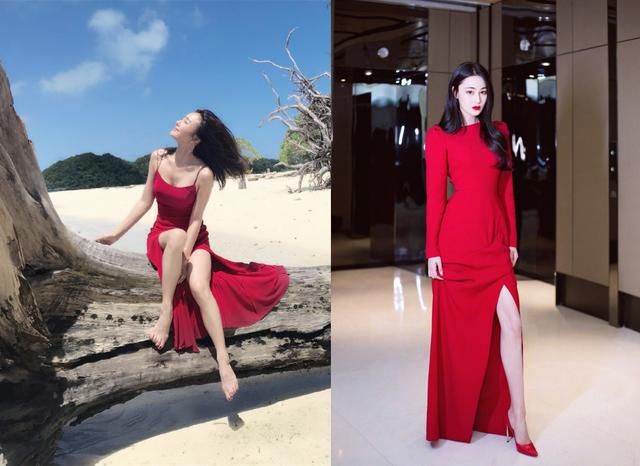 张馨予性感，秦岚优雅，同穿白色紧身连衣裙，侧面臀部差距太尴尬