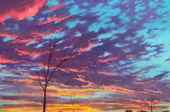 这些画就像诗里描述的那样，美轮美奂