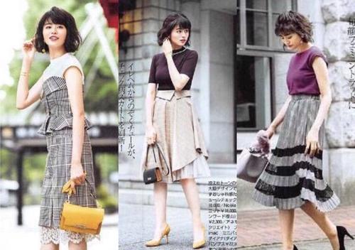 日本小姐姐初秋秋穿搭示范，格纹也能精致优雅显气质