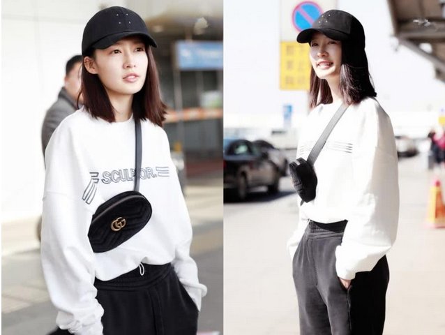 李沁又瘦了!直筒裤穿成阔腿裤，网友:邓伦看了得心疼死!