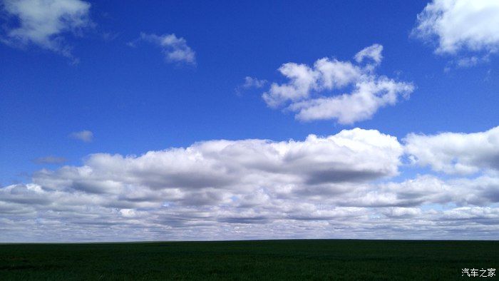自驾RAV4荣放，蓝天白云——望无际的大草原