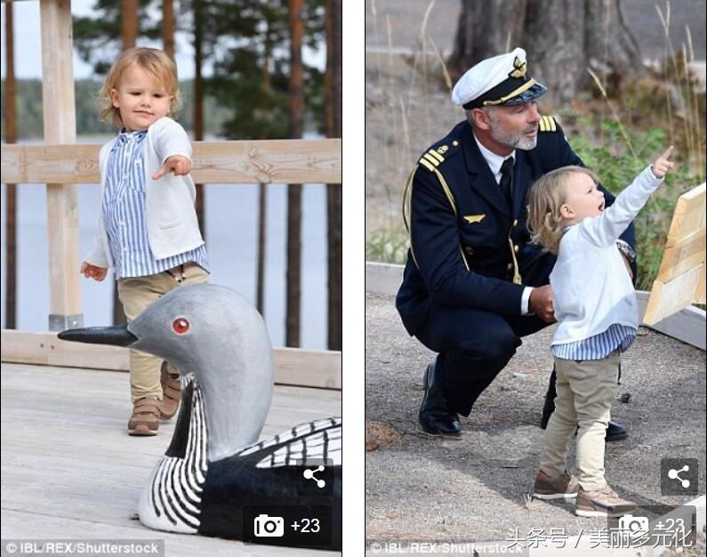 瑞典王子一家人访问自然保护区，2岁的亚历山大小王子太抢镜!