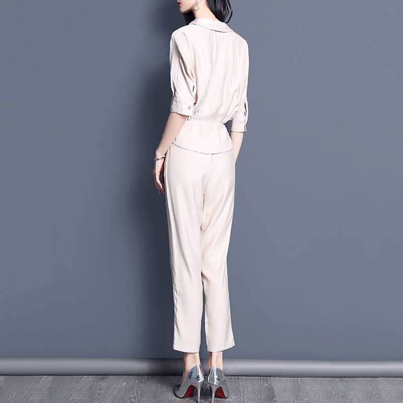 高跟鞋扔了吧!立秋特推:萝卜裤套装，视觉腿长2米，配小白极美