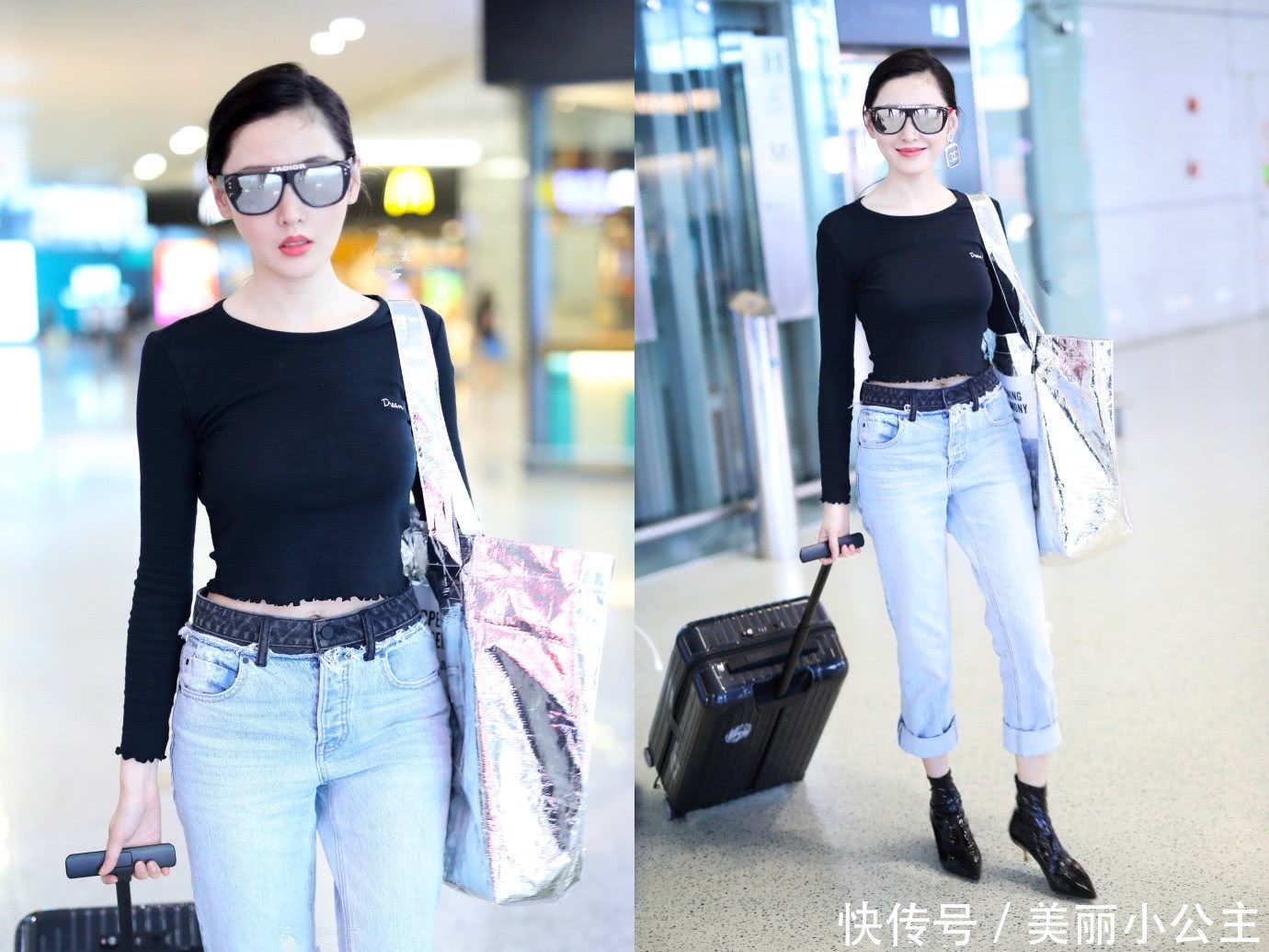 张天爱厉害了！牛仔裤里面还缝了条“短裤”好奇怎么穿进去的？