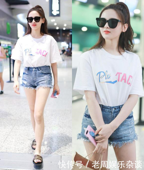 20岁杨超越晒近照，穿超短裤大秀长腿，网友：把郑爽都比下去了