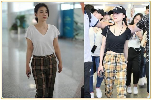 没张韶涵的小蛮腰真别穿紧身T恤，像马思纯一样勒出赘肉就尴尬了