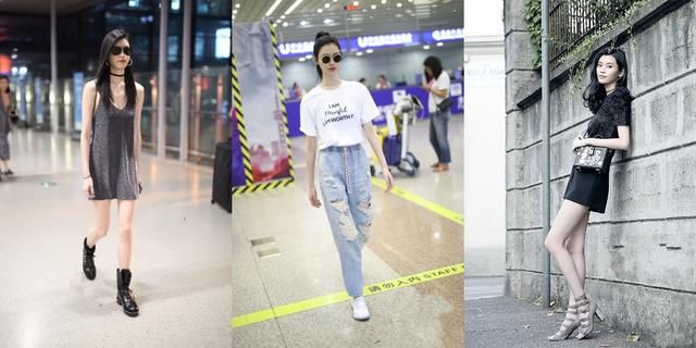 奚梦瑶穿健身裤去机场就算了，上身还穿出了“虎背熊腰”的效果!