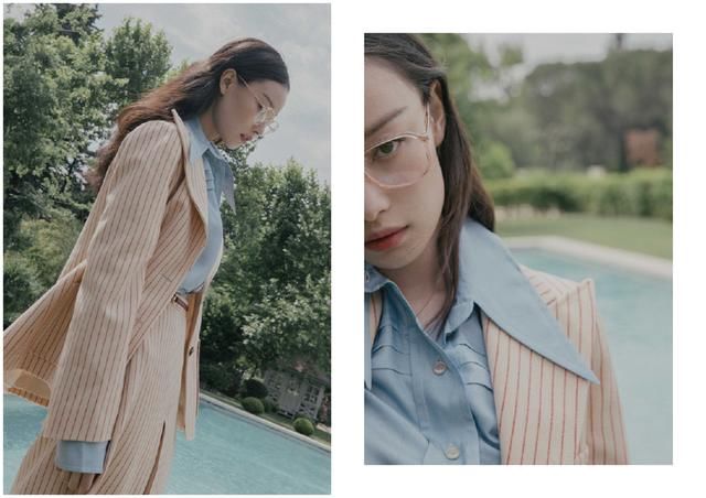 倪妮跟宋祖儿相差十岁，同穿2万的条纹西装，输了年龄却赢了气质