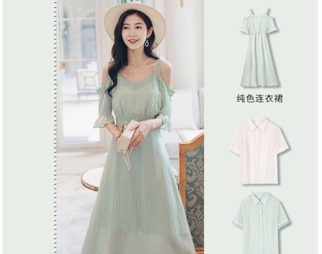  「连衣裙」夏日高腰连衣裙，大长腿的缔造者，小个子显高的终极奥义