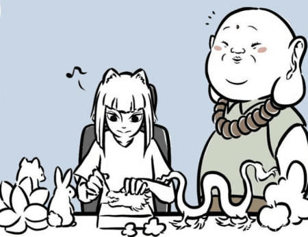 像复工后,上班无聊开小差的你?老肚像个娃娃充