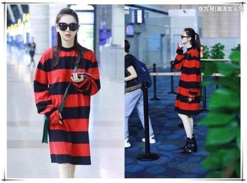 戚薇为博眼球拼了！直接穿成这样走机场，网友：她是没穿裤子吗？