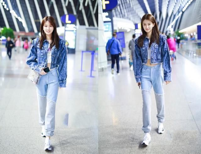 乔欣的短裤短短成一个三角形，还要用一块布挡着，为显腿长太拼了