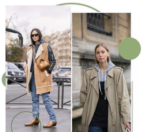  女人：时髦女人怎么穿卫衣，“外套+卫衣”今年正流行，时髦保暖有活力