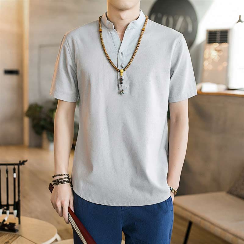 老公发誓再也不穿牛仔裤!穿今年流行的“亚麻衫”，忒年轻了