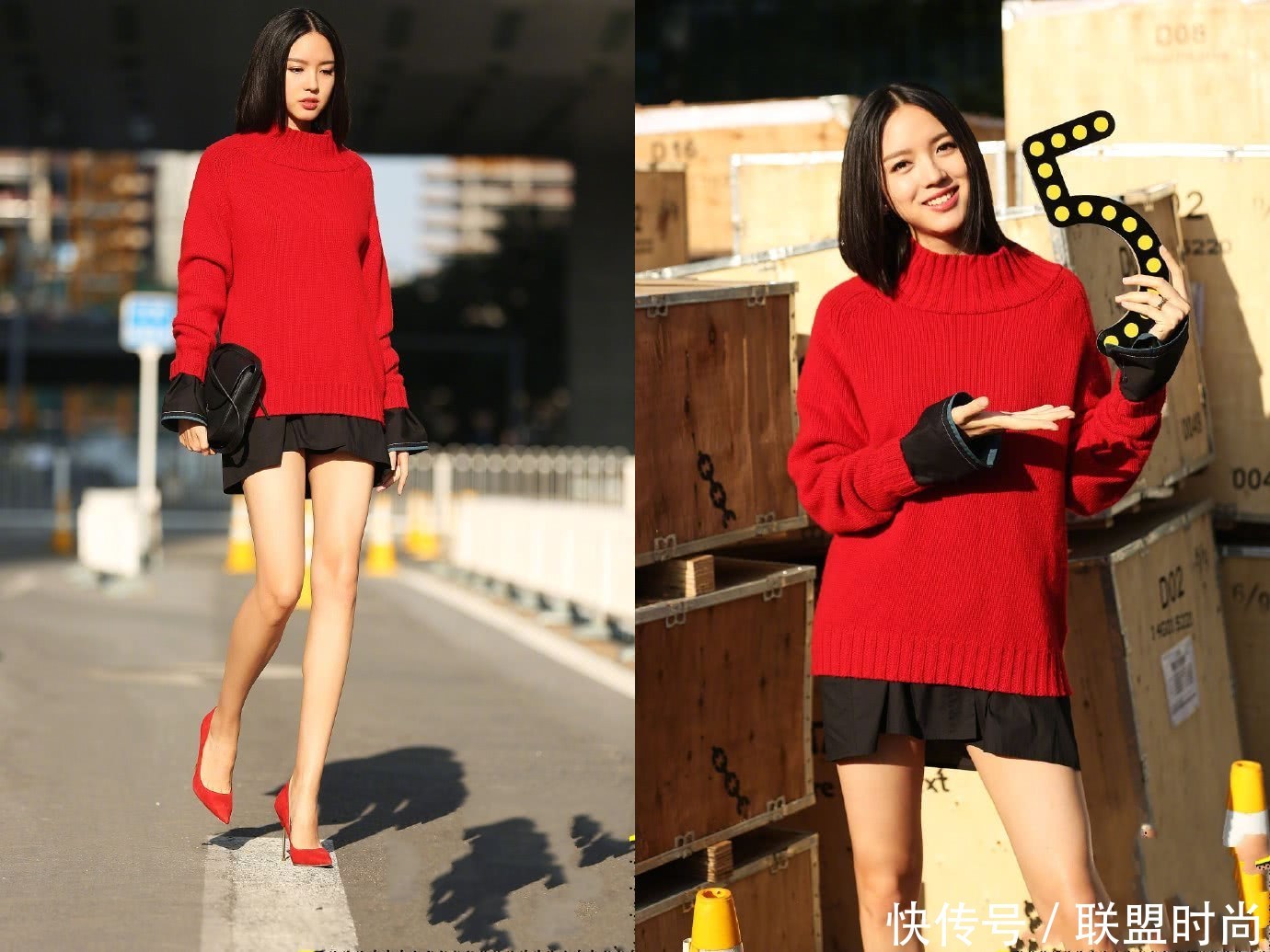 张梓琳这腰真粗！身穿蕾丝开叉裙现“水桶腰”网友：腿长又怎样？