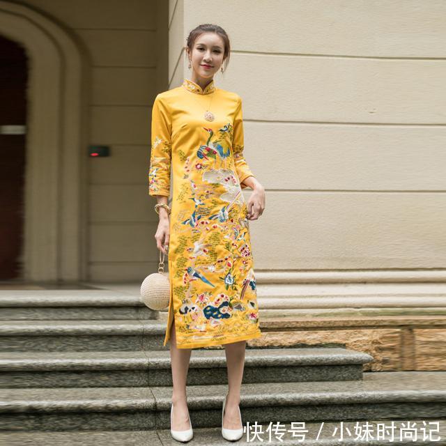 「复古」中国风旗袍裙,穿出玲珑曲线美