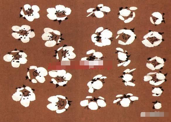 写意梅花画法示范教程，梅花的树干和根部画法，画梅花的构图形式