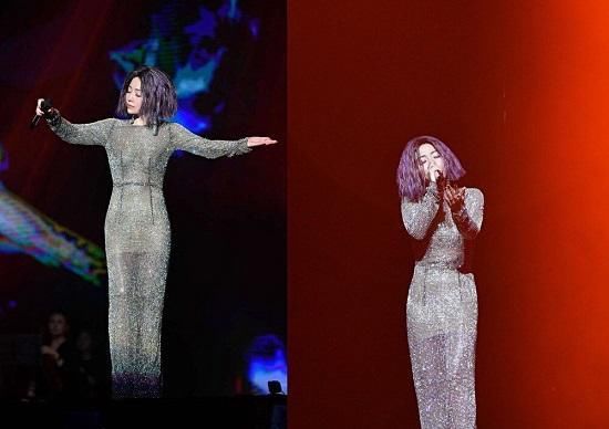 张靓颖太狠了！演唱会上演黑色诱惑，网友看得脸红了