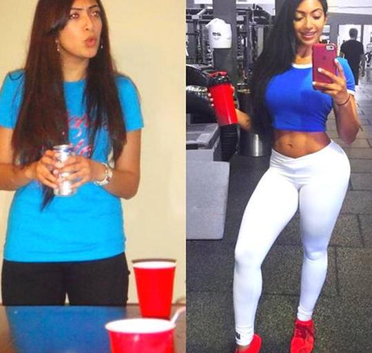 印度姑娘喜欢练臀和腿，腰部纤细前凸后翘，整体曲线非常完美！