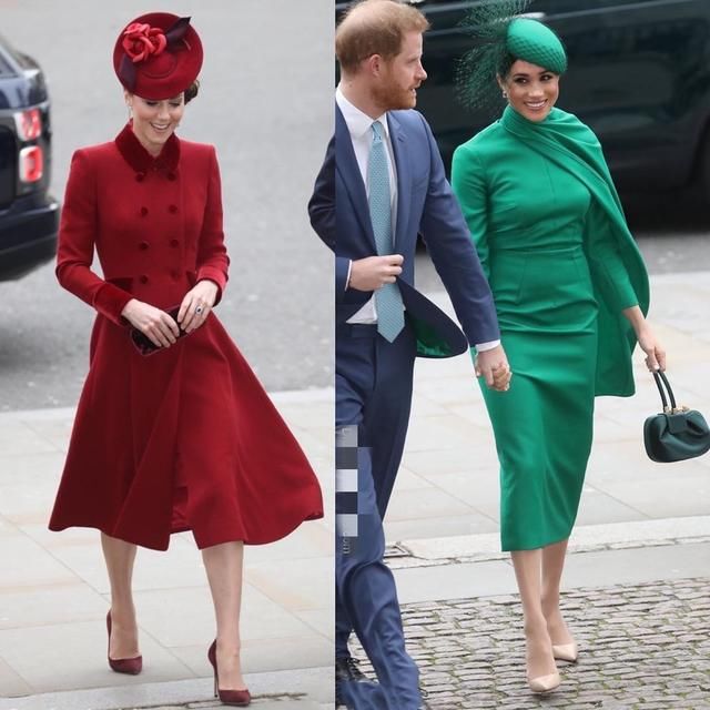 看起来■梅根一身绿用力过猛，凯特绝地反击赢得漂亮！穿旧大衣高贵大气