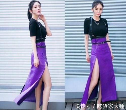骑行裤@看看杨幂,热巴,这样穿是有多美,T恤下面一定不要穿裤子