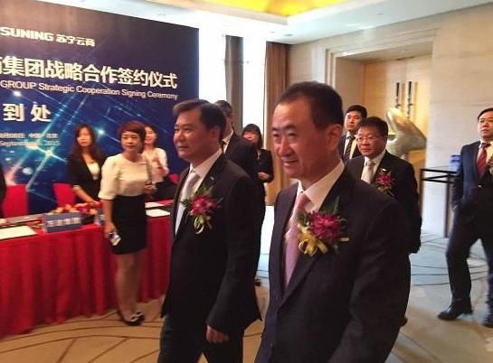 张近东联手王健林,苏宁95亿入股万达,估值达2