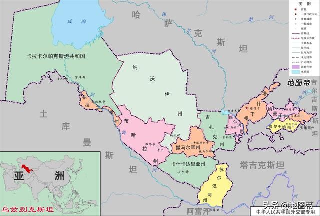 双重内陆国乌兹别克斯坦，有哪些邻国，地形如何？