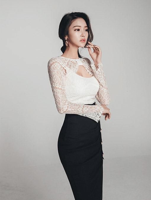 『 蕾丝』呼吁女人味散发, 小姐姐可厉害了，蕾丝蝴蝶包臀裙,