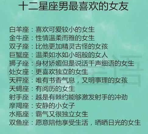  女朋友：十二星座男最爱的女朋友，你也是他的款？什么星座的女孩最难弄