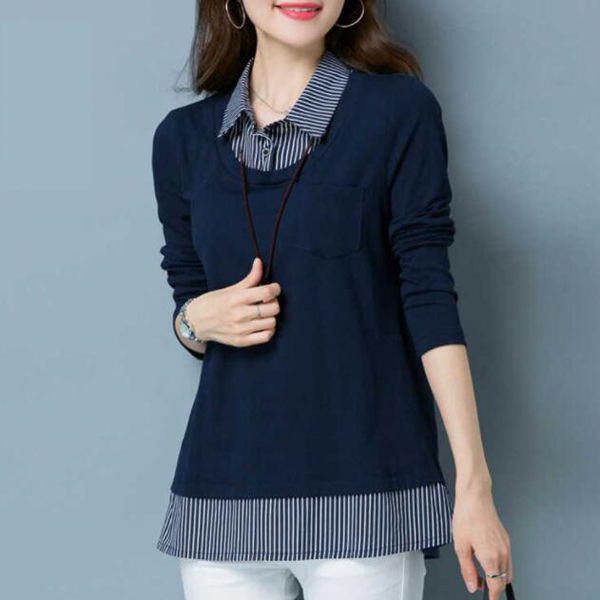 小姨来我家，身上穿的小衫白裤子，原来今年流行这样穿，优雅大气