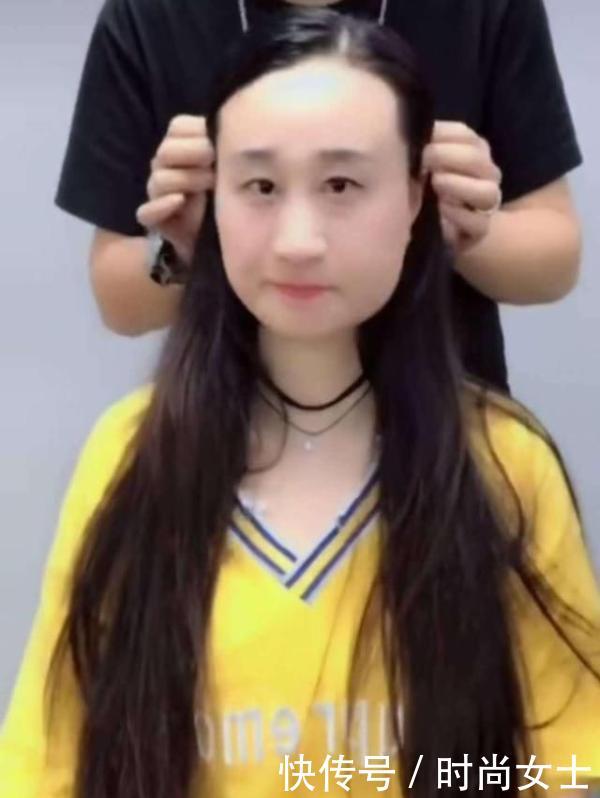 方脸大妈换发型，脸大的像是加了特效，做完内扣后脸小了一半