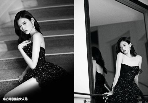 奚梦瑶穿吊带裙惊艳全场,大长腿很惊艳,气质真的很重要!