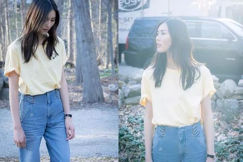 跟刘雯学穿T恤，做个精致的猪猪女孩~