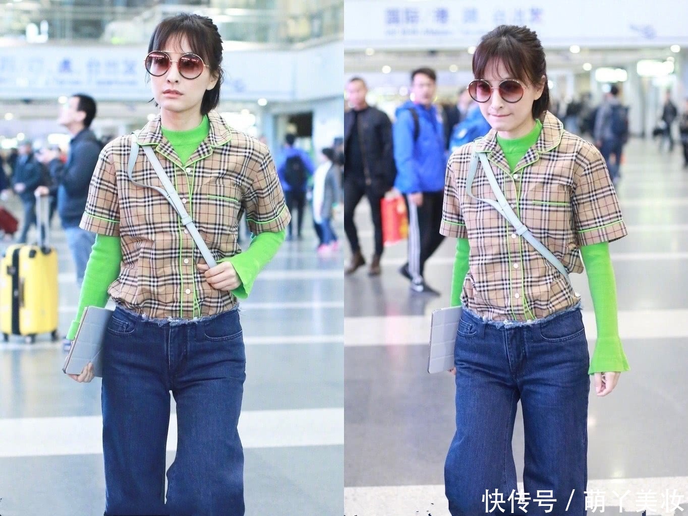 吴昕穿阔腿裤把裤头都给剪掉了，眼看都快挂不住了，网友：变瘦了