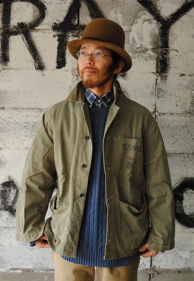  面料：复古迷最爱的军用面料Herringbone Twill
