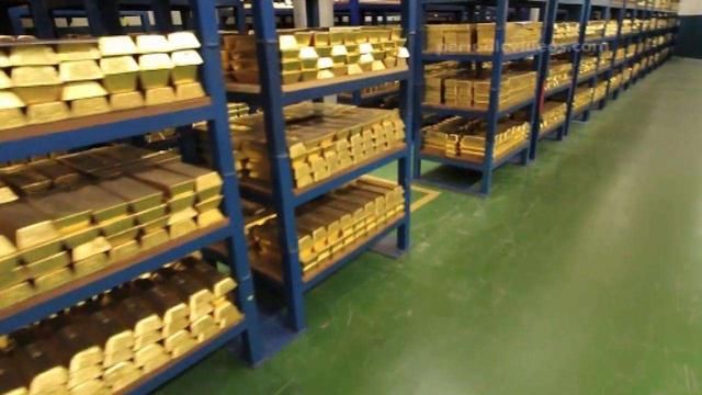 世界上最大的金库，储存了60个国家，8300吨金砖，还允许游客参观