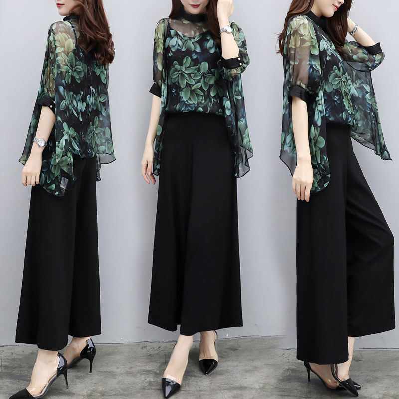 刚上架就卖疯的阔腿裤套装，比裙子方便，比短裤优雅，超美嫩