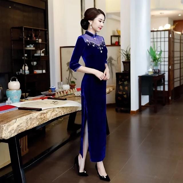 初秋最美四色旗袍，品旗袍风韵，看如画风景！