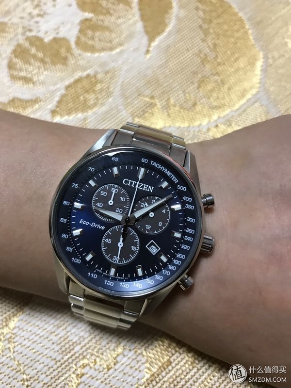 恰似蓝天使般的一抹骚蓝:西铁城三眼计时腕表AT2390-58L