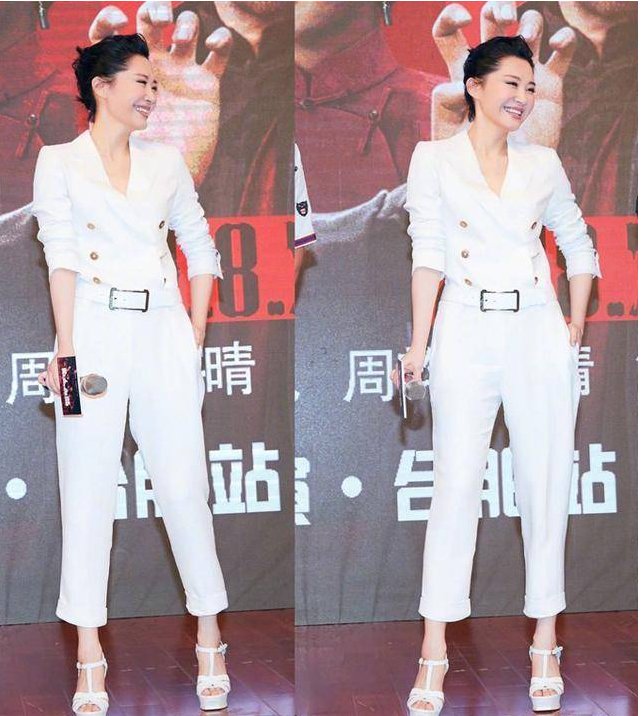 许晴脚踩大高跟，网友:还让我们矮的人可怎么活呀