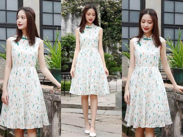 今年很流行中国风连衣裙，搭配对的鞋子变美不止一点点！