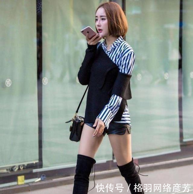  漂亮@街拍穿搭：我不高不瘦不漂亮，不美不潮不温柔！