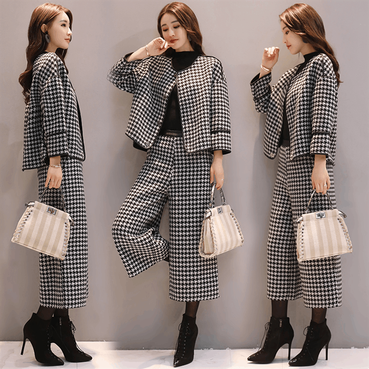 简约大气阔腿裤套装，一穿上身就是满满气场，身高1米6穿超好看