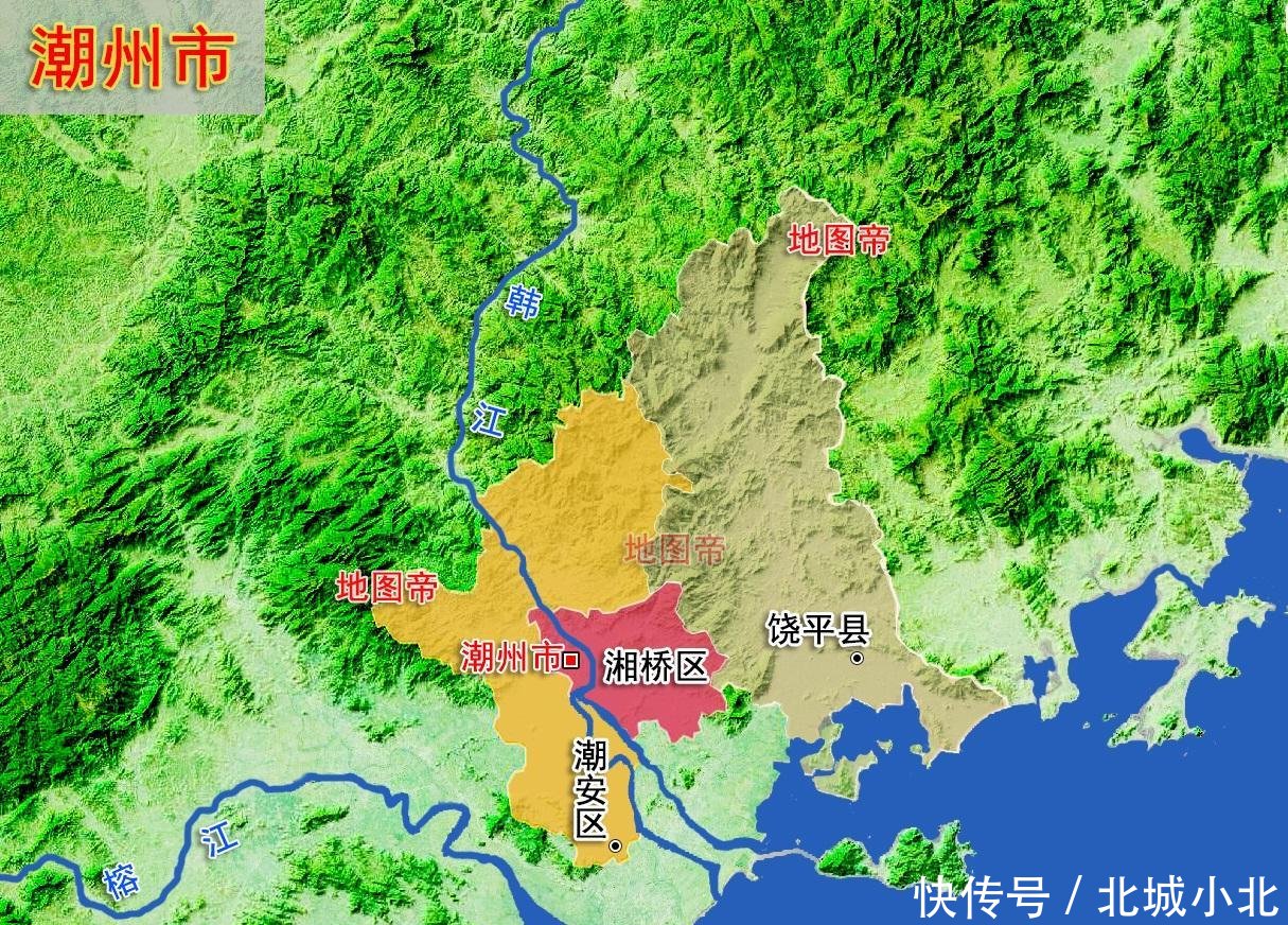  #地形图#22张地形图，快速了解广东省各地级市